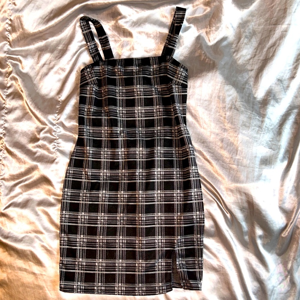 Forever 21 Plaid Cami Mini Dress, Square sleeve